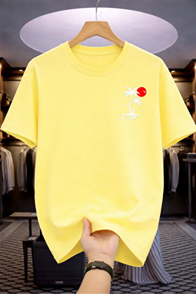 Pink Sky Premium Oversize T-Shirt 100% Βαμβάκι Unisex Άνετη Εφαρμογή Τάση Νέα...