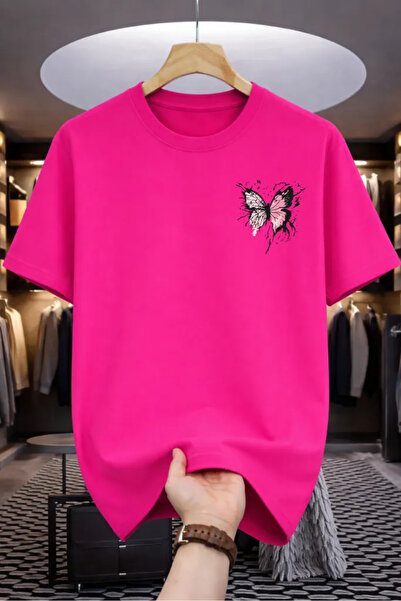 Pink Sky Premium Oversize T-Shirt 100% Βαμβάκι Unisex Άνετη Εφαρμογή Τάση Νέα...