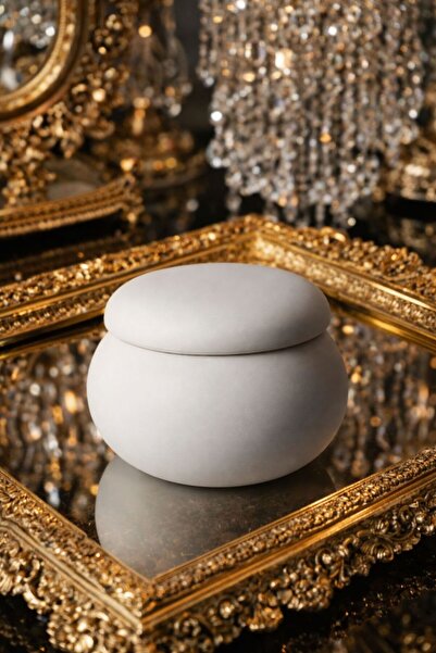 StoneVia Minimal Kapaklı Minik Takı Kutusu – Dekoratif Beton Yüzük & Mücevher...