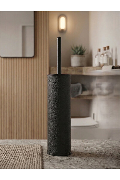 GörSeç Perie WC din oțel inoxidabil cromat catifea neagră și perie de toaletă...