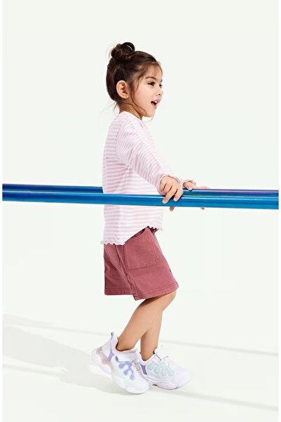 Vicco Gora Girls' White Lighted Sports Shoes