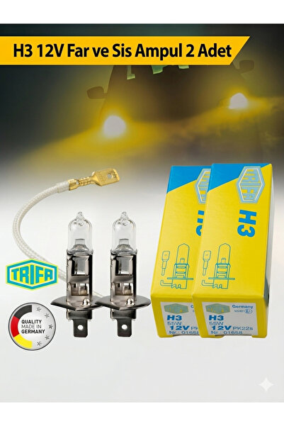 FRT Ottoman H3 12v 55w Far Ampul Trifa 2 Adet 01658