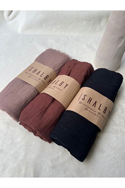shalby Tesettür Bambu Crash Şal (3 LÜ SET)