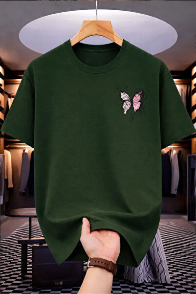 Pink Sky تي شيرت فاخر كبير الحجم 100% قطن للجنسين، مقاس مريح، موضة الموسم الجديد