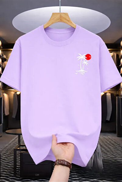 Pink Sky Premium Oversize T-Shirt 100% Βαμβάκι Unisex Άνετη Εφαρμογή Τάση Νέα...