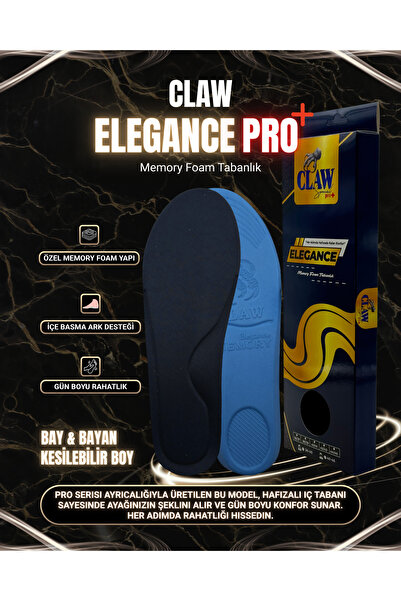 Claw Elegance Pro+ Ortopedik (Hafızalı) Memory Foam Tabanlık – İçe Basma Dest...