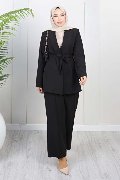 Modamihram Μαλακό Σετ Μπλέιζερ Μαύρο 19389
