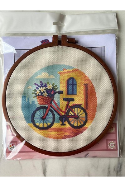 ÇERÇİ MELEK Tapestry Printed Etamine Processing Kit |   Hobby Set with Pulley 16