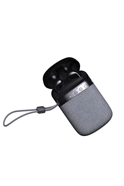 Generic 2-in-1 Bluetooth Speaker & Wireless Earbuds - Fabric Design - Dual Au...