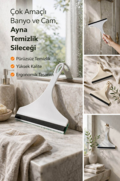 Anadolu Saray Çok Amaçlı Cam, Ayna ve Banyo Temizlik Sileceği – İz Bırakmayan...