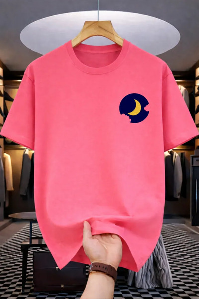 Pink Sky Tricou oversize premium 100% bumbac, unisex, croială confortabilă, t...