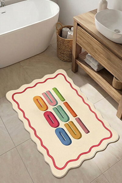 Decomia Home Digital Non-Slip Washable Colorful Modern Bath Mat Bathroom Rug Si