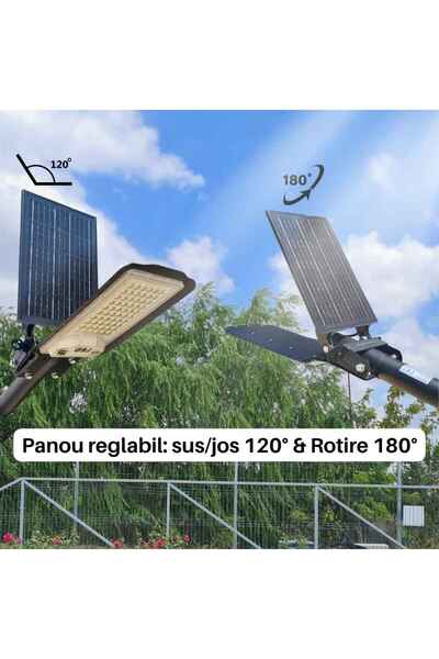 Luxera Lighting CORP STRADAL PANOU SOLAR 6W REGLABIL 6500K BATERIE 5000mAh 33...