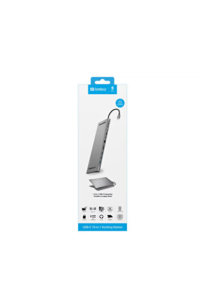 Sandberg USB-C 10-in-1 Docking Station