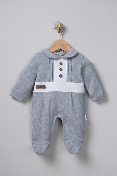 Jouri Baby Düğme Detaylı Erkek Bebek Tulum