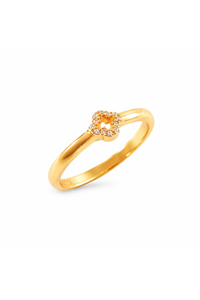 NOVVO 18k gold plated clover ring