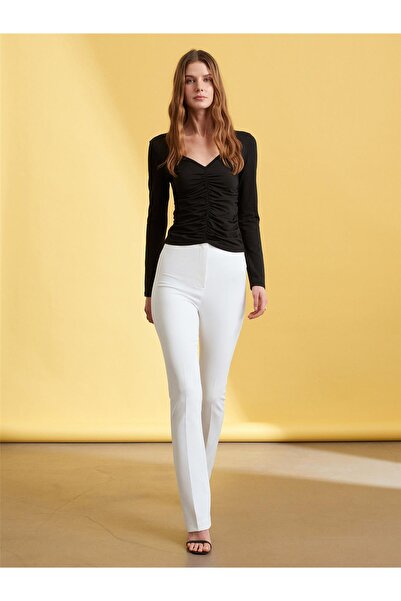 MU&ME BOUTİQUE Pants with Pleats and Spanish Cuffs