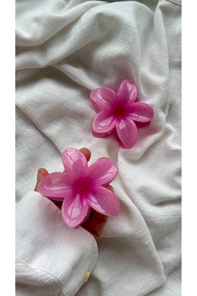 YOYYO Σετ 2 τεμαχίων ροζ πόρπες λωτού