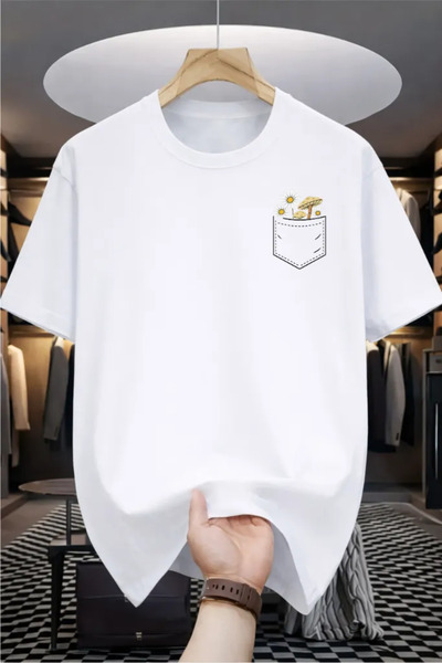 Pink Sky Premium Oversize T-Shirt 100% Βαμβάκι Unisex Άνετη Εφαρμογή Τάση Νέα...