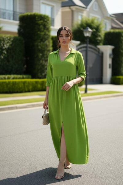 Mossta Сукня Truvakar з рукавами-сорочкою та коміром максі-довжини Aerobin - ...