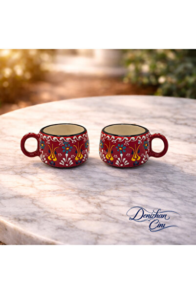 Çini El Yapımı 2’li Kupa – Türk Kahvesi & Espresso İçin