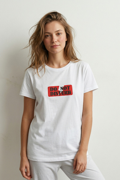 Elemge 100% Cotton Pajama Top T-Shirt Single Jersey Compact Combed Cotton Wom...