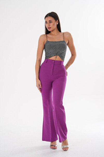 ZAVIXO Women's Spanish Leg Fabric Pants