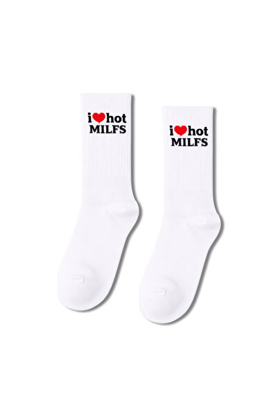 CARNAVAL SOCKS I Love Hot Mlfs Written Unisex Cotton Socks