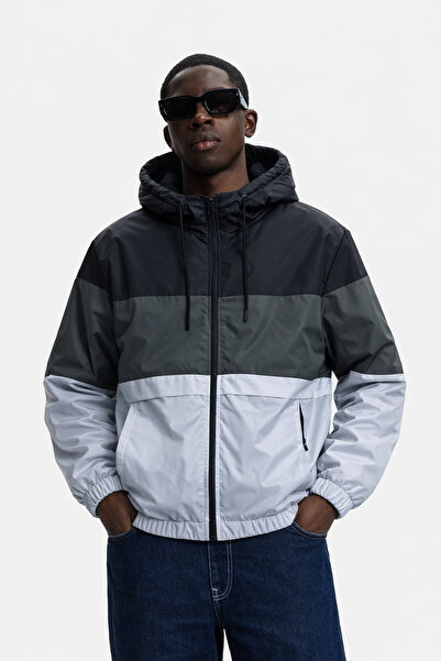 DAMGA JEANS Ανδρικό αδιάβροχο με καθημερινό σχέδιο, casual επένδυση και χακί ...