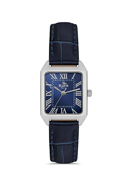 Platin Pierre Sa-Pl-1168Lb-L3 Leather Cord Square Women's Wristwatch