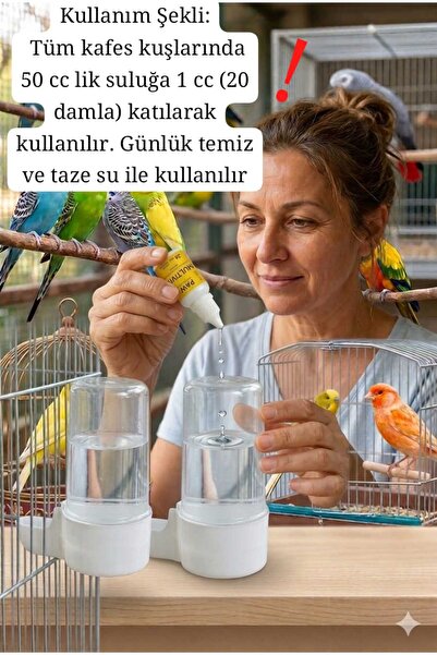 ÇEÇEN HOME Muhabbet Kuşu Vitamini,Kanarya-Papağan Gibi Kafes Kuş Vitamini Mul...