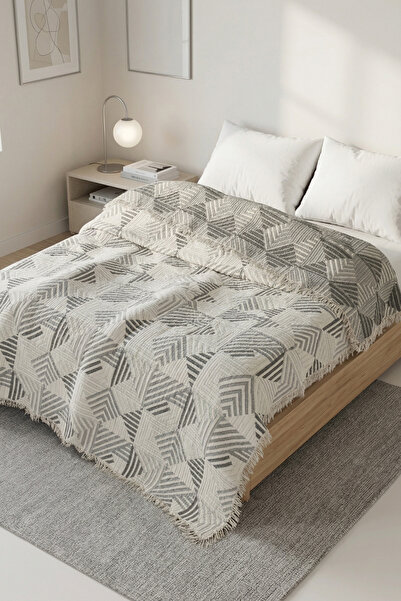 cottoncloth Muslin Double Layer 5 Layer Padded Bedspread 220X240 cm 100% Cott...