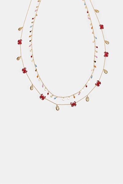 Stradivarius Deniz temalı mini charm kolye