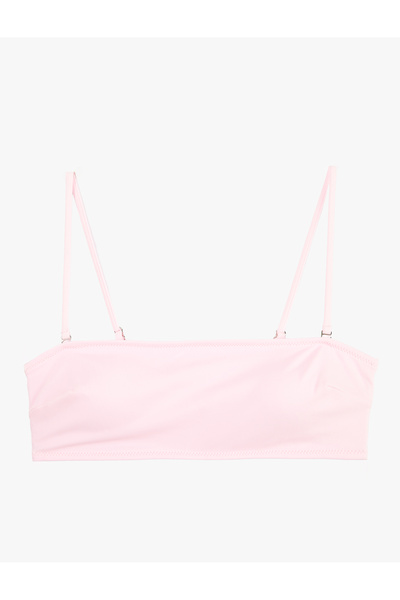 Koton Στράπλες μπλούζα μπικίνι με αποσπώμενη λεπτομέρεια με λουράκι