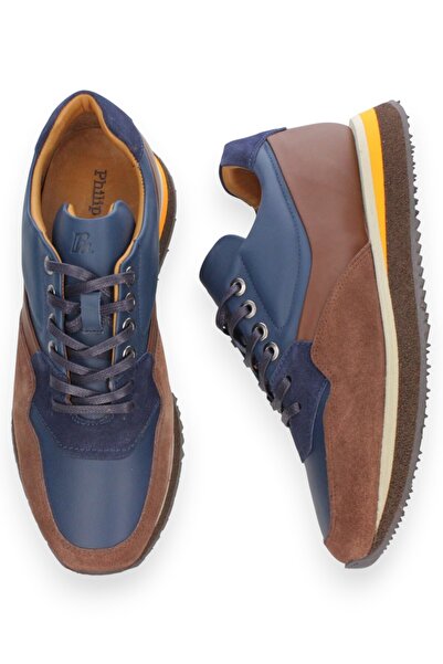 PANORAMA Comfortable Light Sole Genuine Leather Men's Sneaker