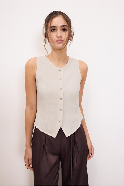 Stradivarius Düğmeli kolsuz top