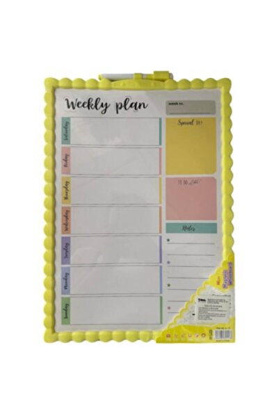 Clini Tablă magnetică de scris, Plan săptămânal, 28cmx39.5cm