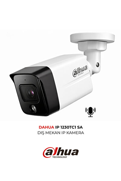 DAHUA IPC-HDW1230TC1-SA 3.6mm 2MP H.265+ IP Bullet Güvenlik Kamerası Sesli