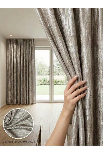 LEVENT ÖZEL PratikFon Jakar Dokuma Fon Perde 140x260 cm (Tek Kanat)