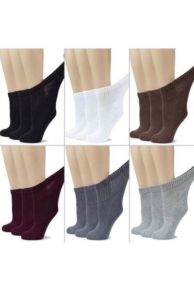 Ozzy Socks Γυναικείες κάλτσες αστραγάλου 6 ζευγαριών από μπαμπού, χωρίς ελαστ...