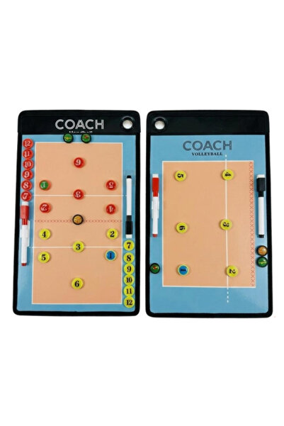 SCUCS Scx 1298 Voleybol Mıknatıslı Taktik Tahtası - Tam ve Yarım Saha Çizimli