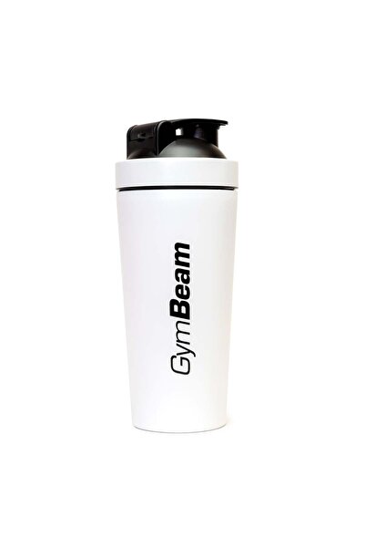 GymBeam Shaker din oțel alb 750 ml
