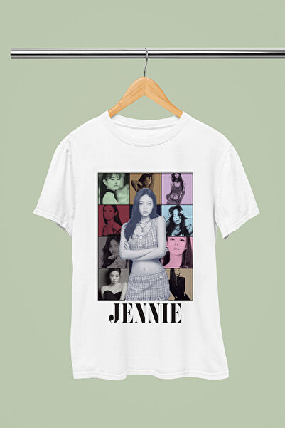 MAGORS تي شيرت JENNIE FROM BLACKPINK مطبوع 100% قطن بقصة عادية للأطفال والمرا...