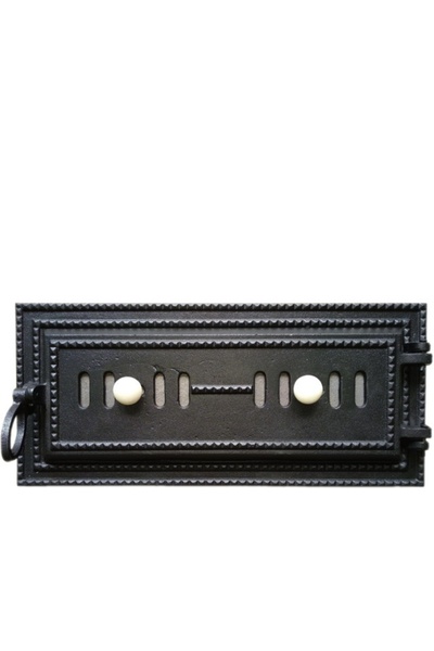 flamma Χυτοσιδηρή πόρτα συρματόσχοινου για τζάκι, Λόργκαν, με ρύθμιση ανεμιστήρα