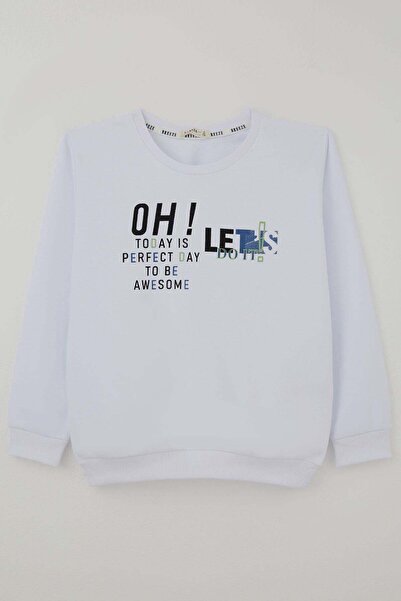 Breeze Dečija majica sa šarenim tekstom, 10-16 godina, bela