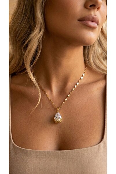 İNN JEWELLERY 316L Steel Necklace Tarnish-Free Antiallergic with Zirconium Fi...