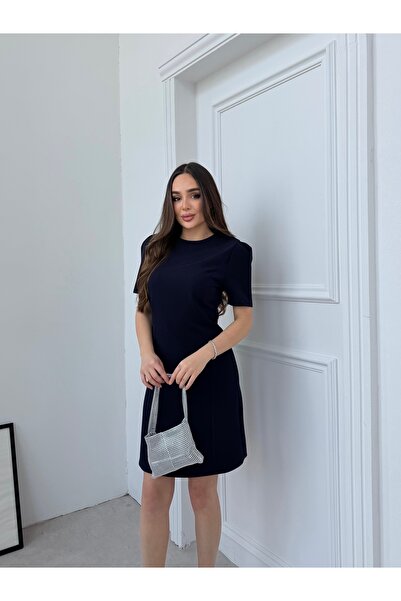 Füme Pleated mini dress with shoulder detail