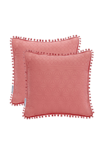 Amelia Home Set of 2 decorative quilted microfiber cushion covers, Meadore, 7...