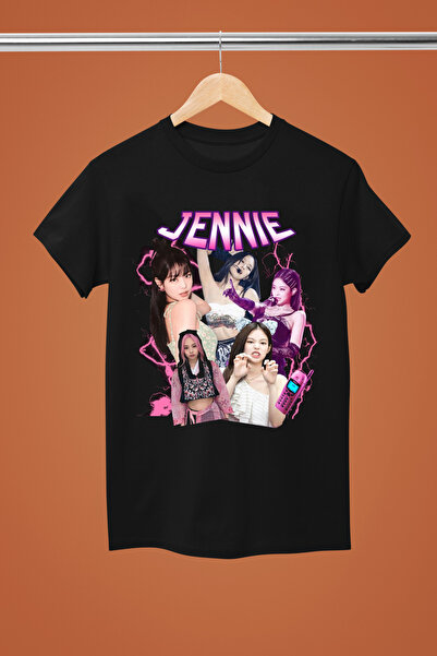 MAGORS JENNIE FROM BLACKPINK BASKILI %100 PAMUKLU REGULAR KALIP ÇOCUK VE GENÇ...