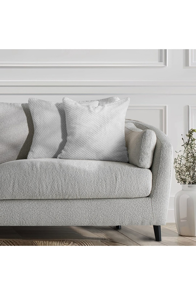 Deco King Set 2 huse pernute decorative cu fermoar, Henry, 240 g/m2, 45 x 45 ...